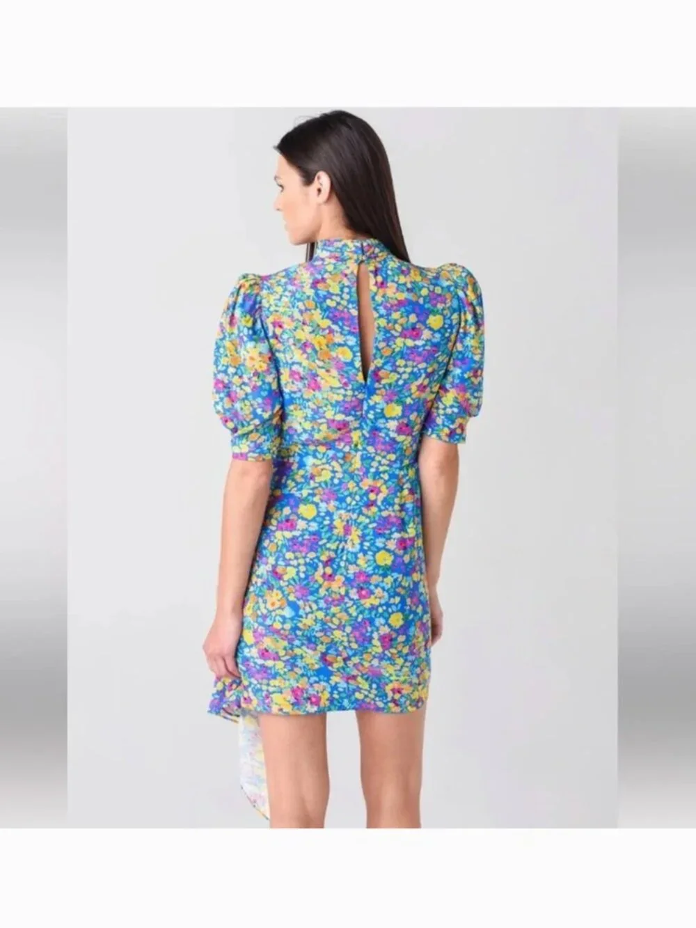 Saylor Vivienne Saylor x REVOLVE Ruched Puff Sleeve Mini Dress L - Picture 10 of 11